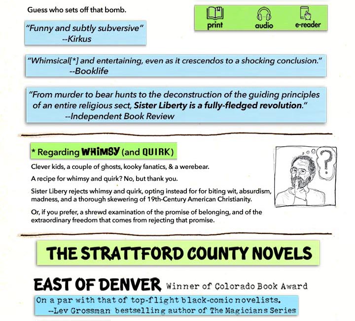 A note about "whimsy" and "quirk" and how those words do not apply to Gregory Hill's novels.